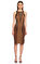 Donna Karan Transparan Kahverengi Elbise #1