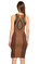 Donna Karan Transparan Kahverengi Elbise #4