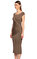 Donna Karan Midi Açık Kahverengi Elbise #3