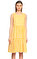 Mds Kareli Sarı Elbise #3
