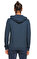 Casual Men Kapüşonlu Lacivert Sweatshirt #5