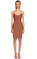 Misha Diz Üstü Kahverengi Elbise #1