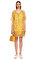 Rene Derhy Çiçek Desenli Mini Sarı Uzun Elbise #1