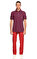 Michael Bastian Çizgili Kırmızı Lacivert Polo T-Shirt #2