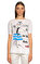 Love Moschino Baskı Desen Beyaz T-Shirt #3