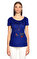 Love Moschino İşleme Detaylı Mavi T-Shirt #1