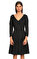 Armani Collezioni V Yaka Siyah Elbise #2