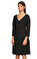 Armani Collezioni V Yaka Siyah Elbise #3