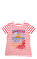 Moncler Kız Çocuk Karma Desenli Krem Kırmızı T-Shirt #1