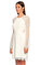 BCBG MAX AZRIA Dantelli Beyaz Elbise #3