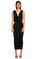 Donna Karan Kruvaze Uzun Siyah Elbise #1