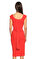 Donna Karan V Yaka Kırmızı Elbise #4