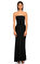 Donna Karan Straplez Uzun Siyah Elbise #1