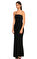 Donna Karan Straplez Uzun Siyah Elbise #2