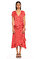 Nisse Çiçek Desenli Kruvaze Kırmızı Elbise #2