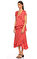 Nisse Çiçek Desenli Kruvaze Kırmızı Elbise #3