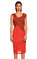 Donna Karan Kırmızı Kahverengi Elbise #2