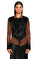 Donna Karan Deri Siyah Kahverengi Ceket #1