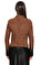 Donna Karan Deri Siyah Kahverengi Ceket #5