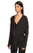 Donna Karan Kruvaze Siyah Bluz #4