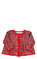 Baby Dior Kız Bebek Desenli Kırmızı Hırka #1