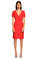 Versace V Yaka Kırmızı Elbise #1
