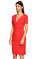 Versace V Yaka Kırmızı Elbise #3