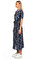 Sandro Çiçek Desenli Midi Lacivert Elbise #2