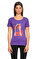 Just Cavalli İşleme Detaylı Mor T-Shirt #1