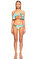 Salinas Çiçek Desenli Mavi Turuncu Bikini Alt #2