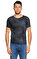 John Varvatos Desenli Lacivert T-Shirt #1