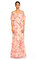 Juicy Couture Çiçek Desenli Uzun Pembe Elbise #1