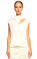 Nisse Dik Yaka Kolsuz Beyaz Bluz #3