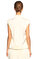 Nisse Dik Yaka Kolsuz Beyaz Bluz #5