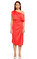 Nisse Düşük Omuzlu Midi Kırmızı Elbise #3