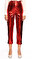 Nisse Deri Yüksek Belli Kırmızı Pantolon #5