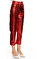 Nisse Deri Yüksek Belli Kırmızı Pantolon #7