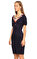Just Cavalli Yakası İp Detaylı Kısa Kollu Lacivert Elbise #3