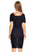 Just Cavalli Yakası İp Detaylı Kısa Kollu Lacivert Elbise #4