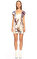 Just Cavalli Fırfır Detaylı Çiçek Desen Ekru Elbise #1