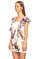 Just Cavalli Fırfır Detaylı Çiçek Desen Ekru Elbise #3