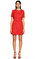 Carven Kırmızı Mini Kısa Kollu Elbise #1