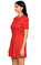 Carven Kırmızı Mini Kısa Kollu Elbise #3
