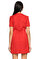 Carven Kırmızı Mini Kısa Kollu Elbise #4