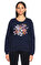 Carven İşleme Detaylı Lacivert Sweatshirt #3