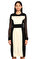 Prabal Gurung Kolları Tül Detaylı Siyah Beyaz Elbise #2