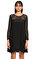 Siyah Desenli Tül Detaylı  Elbise #2