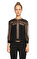Alberta Ferretti Dantel İşlemeli İpek Siyah Bluz  #1