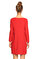Paule Ka Yakası Fiyonk Detaylı Mini Kırmızı Elbise #4