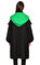 Coloreve Kapüşonlu Siyah Yeşil Kaban  #5